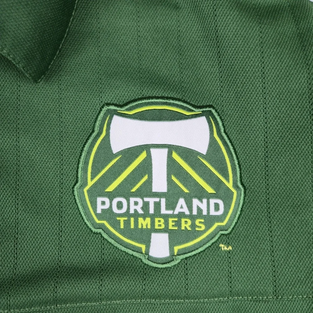 Adidas Football Portland Timbers Jersey Mens M Green Climalite Soccer Polo Shirt